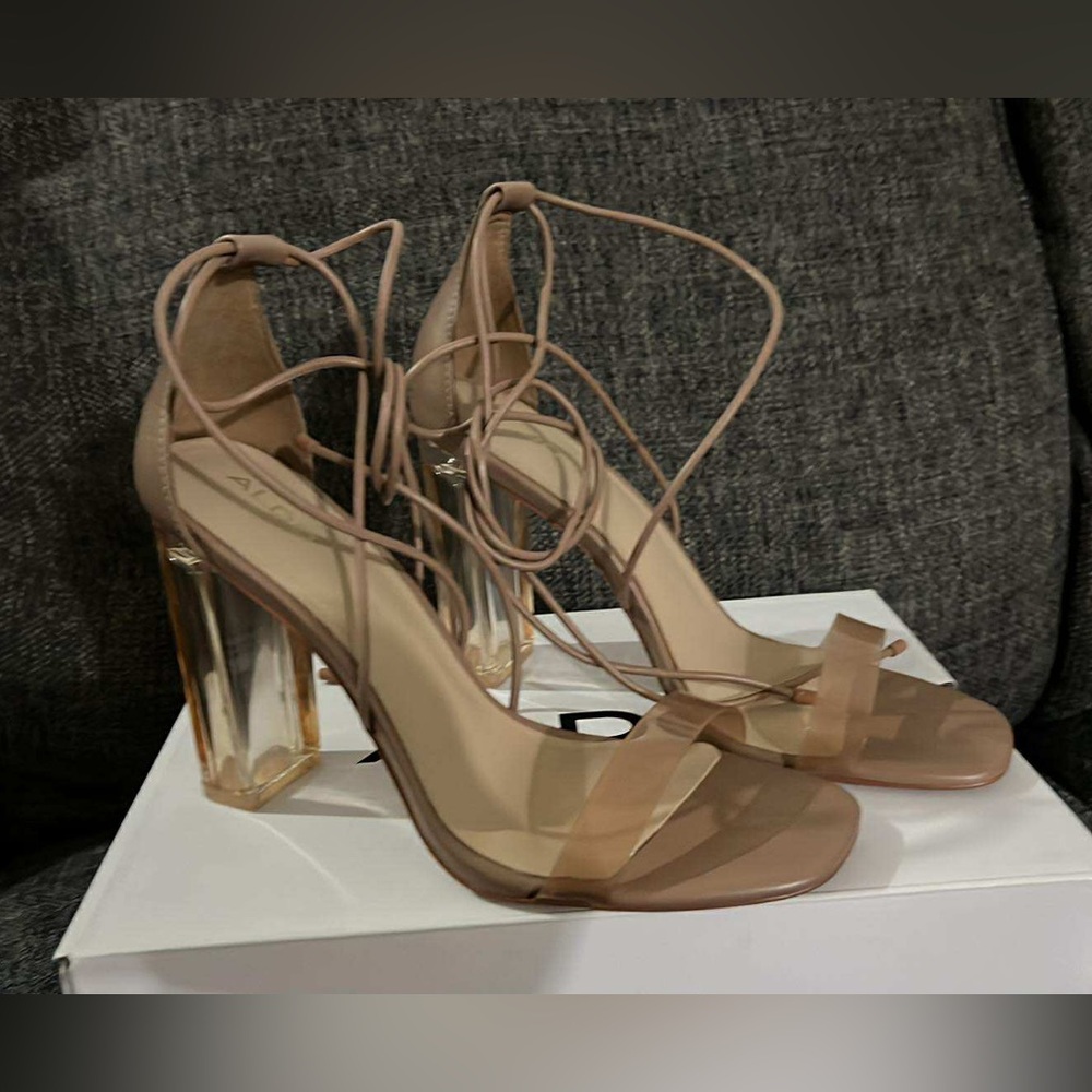 Aldo heels 
Stylish Tan Women's Heels